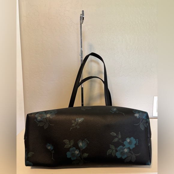 NWT Coach Gallery Victorian Floral Tote Bag!  Black Blue - Picture 8 of 10